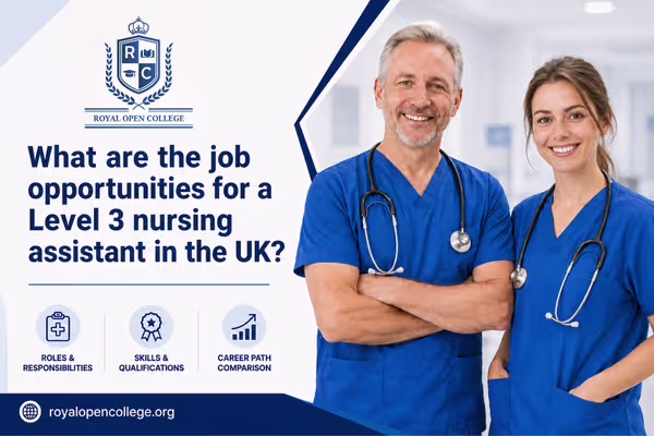 What are the job opportunities for a Level 3 nursing assistant in the UK?