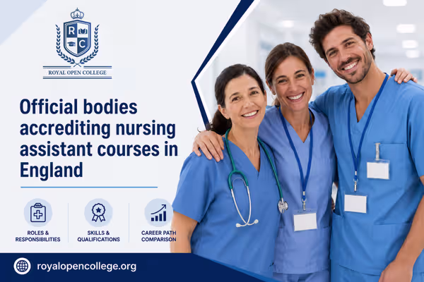 Official bodies accrediting nursing assistant courses in England
