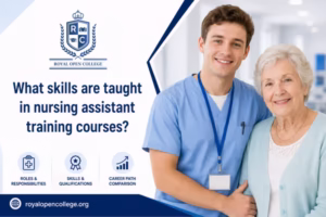 What skills are taught in nursing assistant training courses?